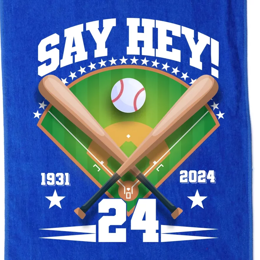 Say Hey Baseball Legend Willie Mays Tribute 1931 2024 Platinum Collection Golf Towel