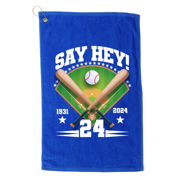 Say Hey Baseball Legend Willie Mays Tribute 1931 2024 Platinum Collection Golf Towel