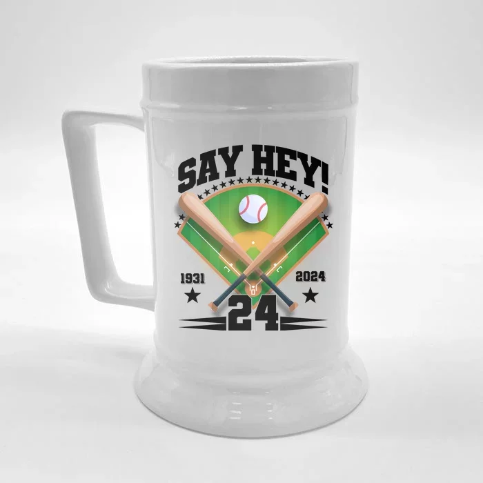 Say Hey Baseball Legend Willie Mays Tribute 1931 2024 Front & Back Beer Stein