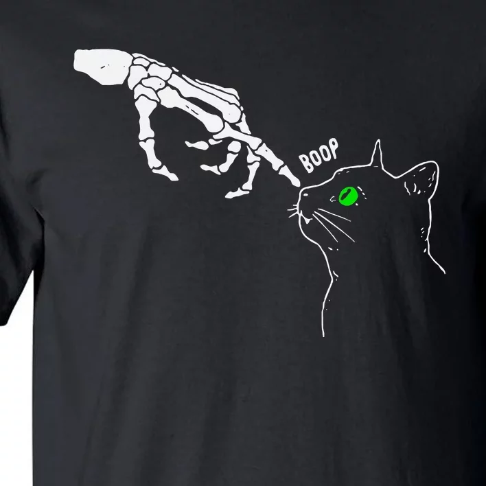 Skeleton Hand Boop On A CatS Nose Tall T-Shirt