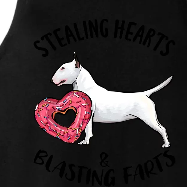 Stealing Hearts Blasting Farts Bull Terrier Valentines Day Gift Ladies Tri-Blend Wicking Tank