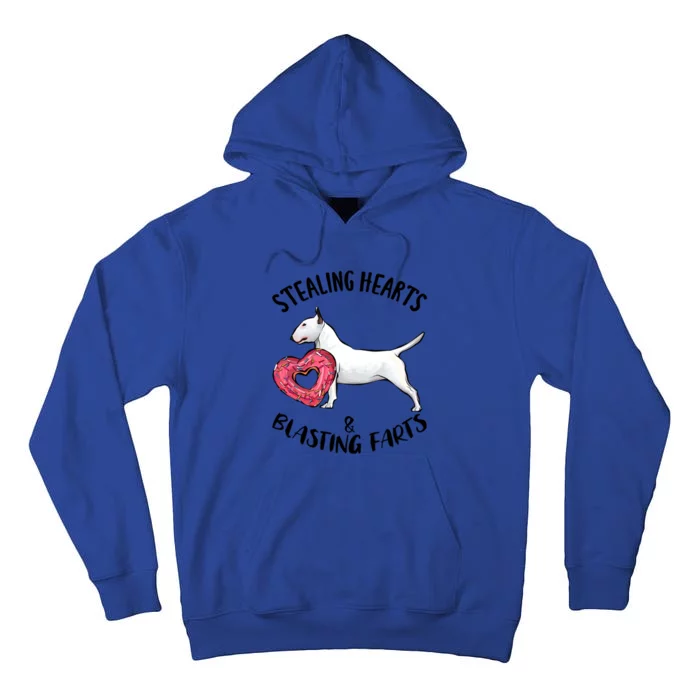 Stealing Hearts Blasting Farts Bull Terrier Valentines Day Gift Tall Hoodie