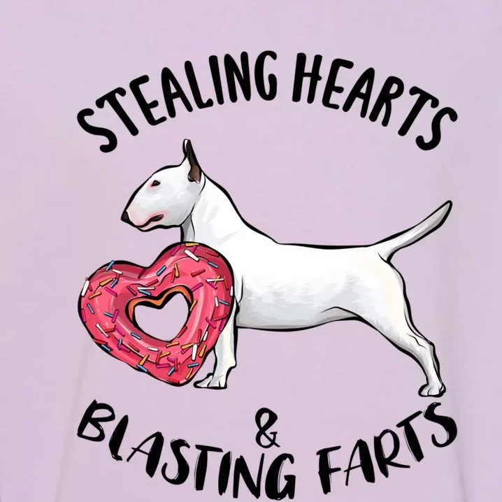 Stealing Hearts Blasting Farts Bull Terrier Valentines Day Gift Garment-Dyed Sweatshirt