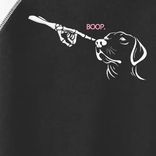 Skeleton Hand Boop Dog Nose Halloween Toddler Fine Jersey T-Shirt