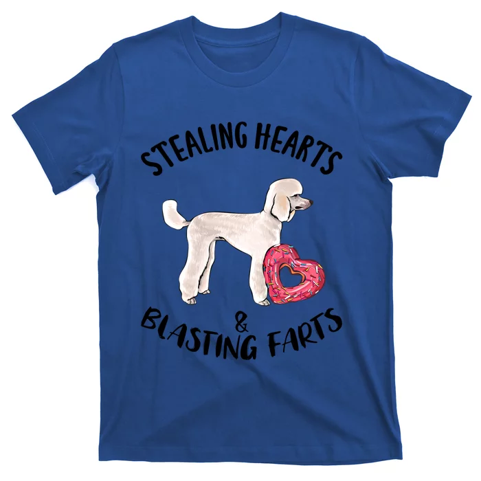 Stealing Hearts Blasting Farts Poodle Valentines Day Meaningful Gift T-Shirt