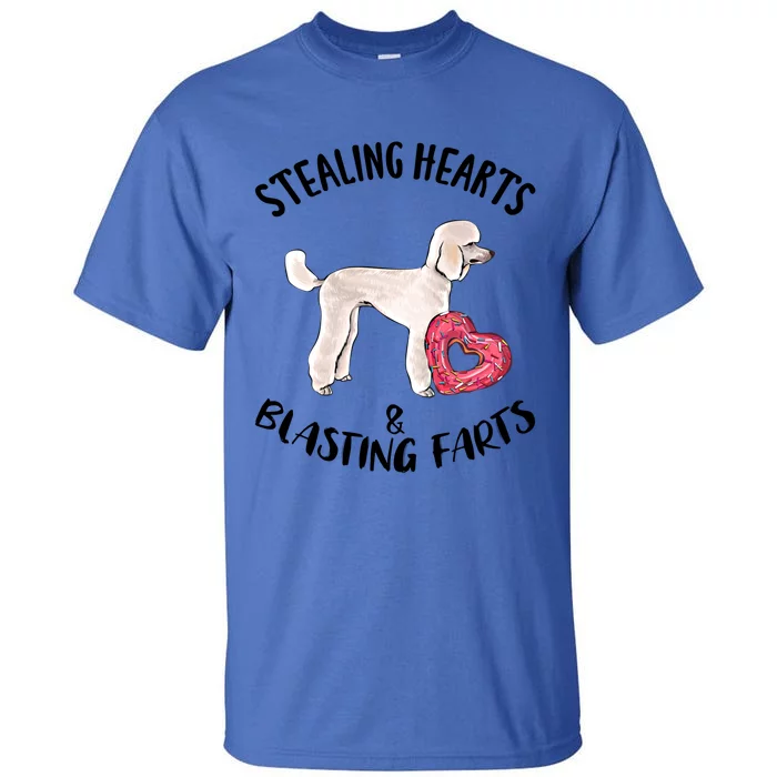 Stealing Hearts Blasting Farts Poodle Valentines Day Meaningful Gift Tall T-Shirt