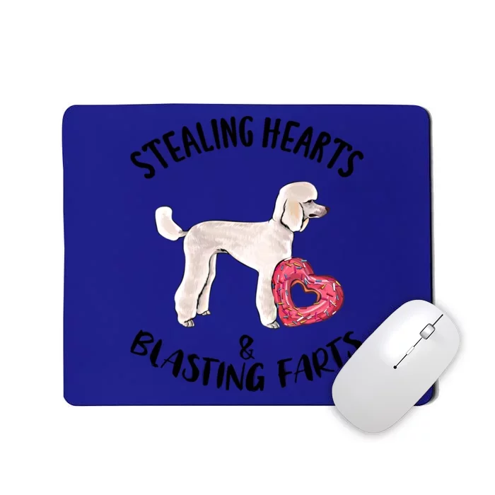 Stealing Hearts Blasting Farts Poodle Valentines Day Meaningful Gift Mousepad