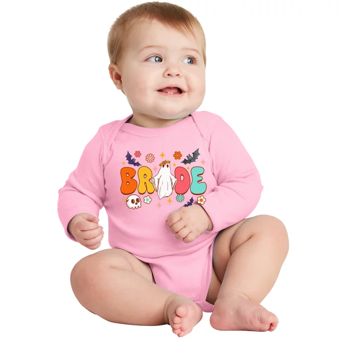 Spooky Halloween Bride To Be Bachelorette Party Matching Baby Long Sleeve Bodysuit