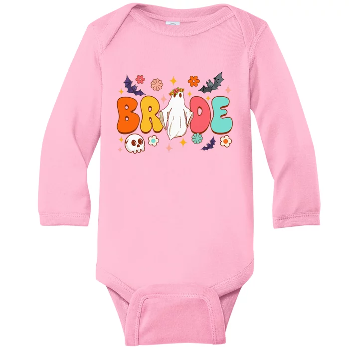 Spooky Halloween Bride To Be Bachelorette Party Matching Baby Long Sleeve Bodysuit