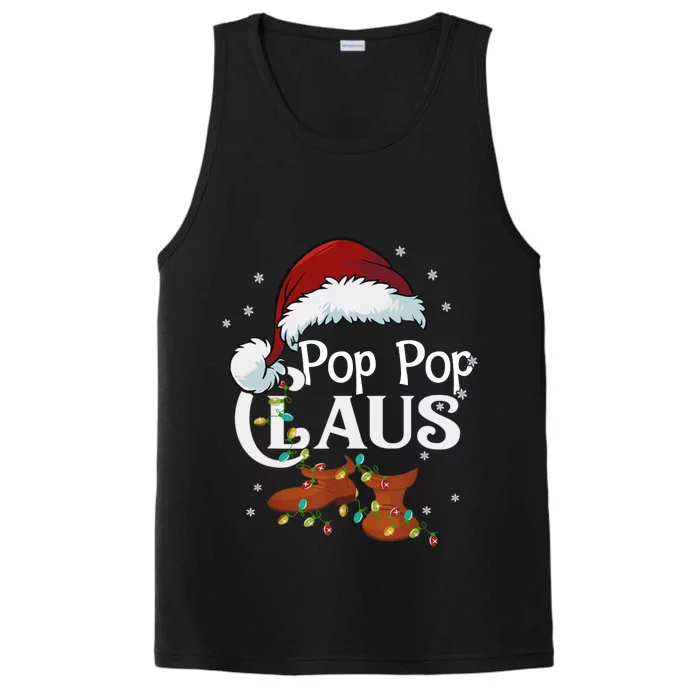 Santa Hat Christmas Costume Family Matching Pop Pop Claus Performance Tank