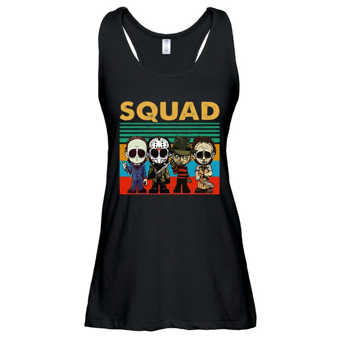 Squad Horror Character Horror Movies Fan Lover Halloween Ladies Essential Flowy Tank