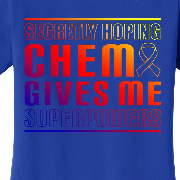 Secretly Hoping Chemo Gives Me Superpowers Melanoma Meaningful Gift Women's T-Shirt