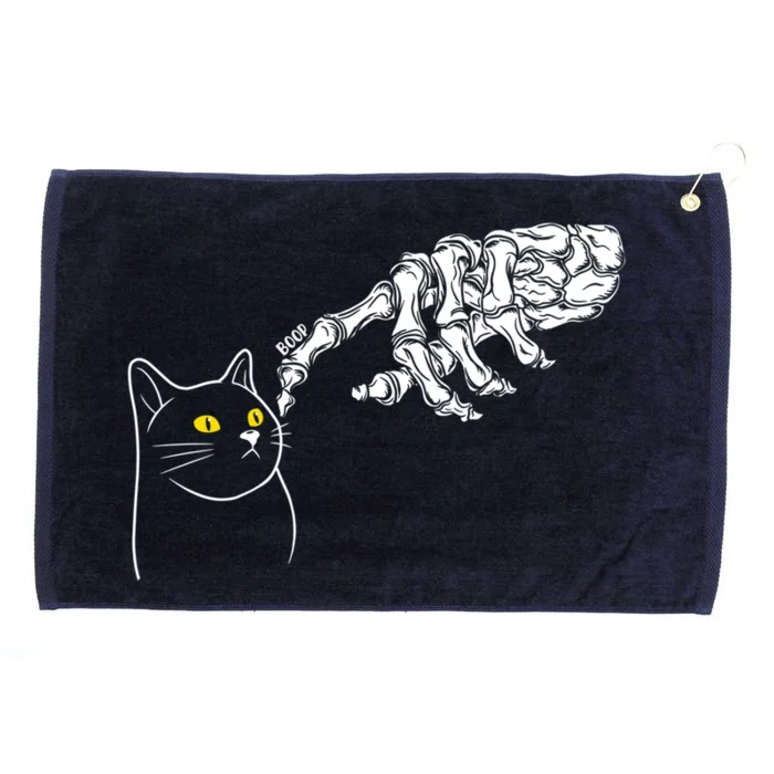 Scary Halloween Cat Black Lover Skeleton Hand Boop Costumes Meaningful Gift Grommeted Golf Towel