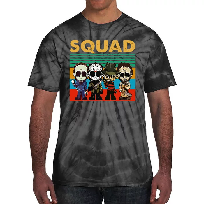 Squad Horror Character Horror Movies Fan Lover Halloween Tie-Dye T-Shirt