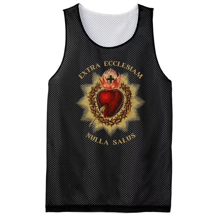 Roman Catholic Sacred Heart Conservative Gift Mesh Reversible Basketball Jersey Tank