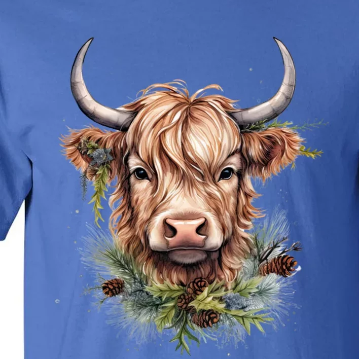 Scottish Highland Cow Cattle Hairy Cow Christmas Meaningful Gift Tall T-Shirt