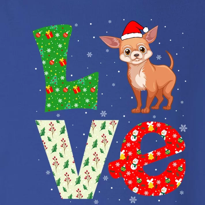 Santa Hat Christmas Themed Love Chihuahua Dog Xmas Holiday Funny Gift Toddler Long Sleeve Shirt