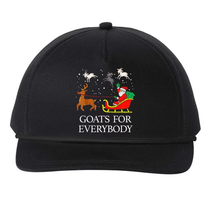 Spread Holiday Cheer with Hilarious Christmas Goats! Snapback Five-Panel Rope Hat