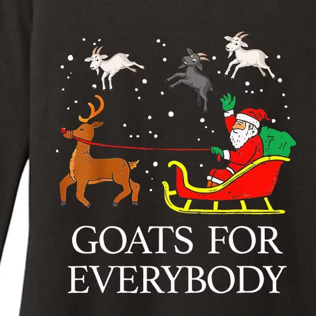 Spread Holiday Cheer with Hilarious Christmas Goats! Womens CVC Long Sleeve Shirt