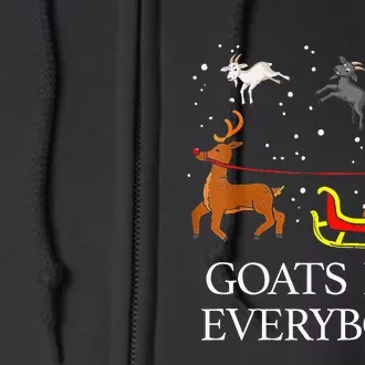 Spread Holiday Cheer with Hilarious Christmas Goats! Full Zip Hoodie