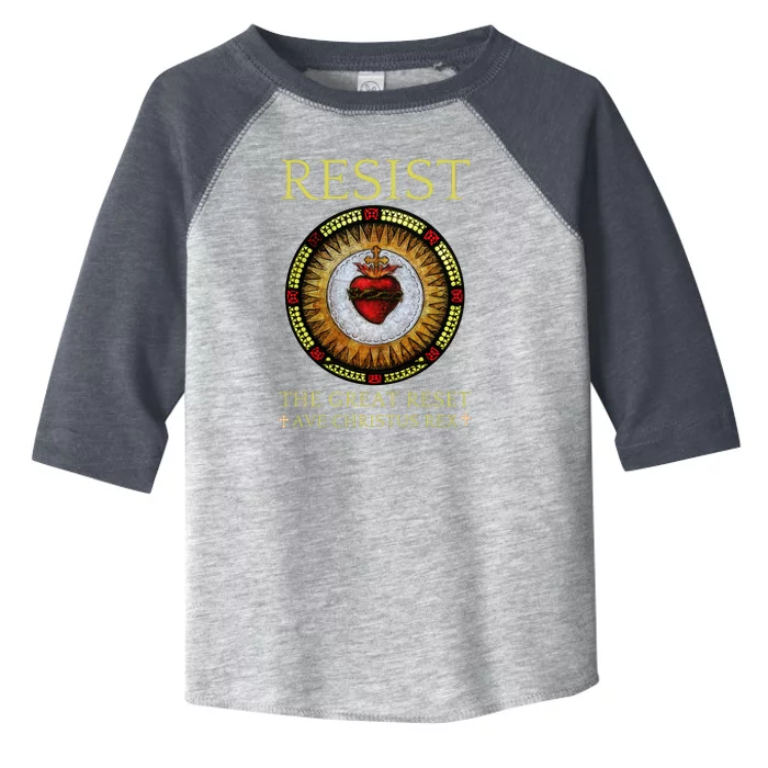 Sacred Heart Conservative Roman Catholic Great Reset Gift Toddler Fine Jersey T-Shirt