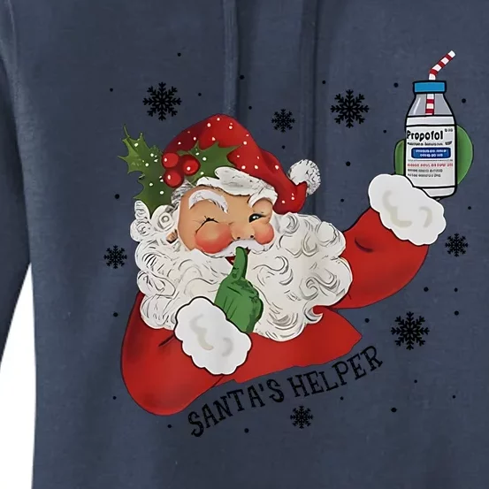 SantaS Helper Christmas Icu Nurse Crna Propofol Rn Cute Gift Women's Pullover Hoodie