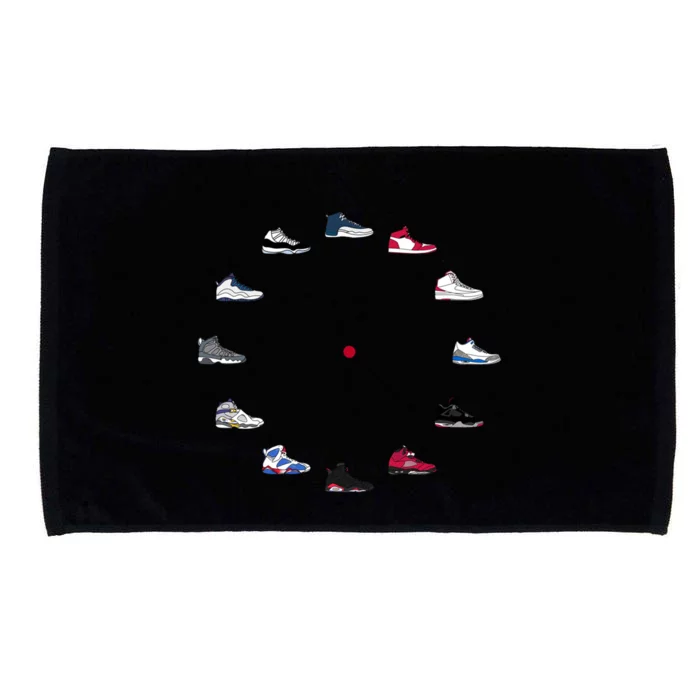 Sneaker Head Clock Microfiber Hand Towel