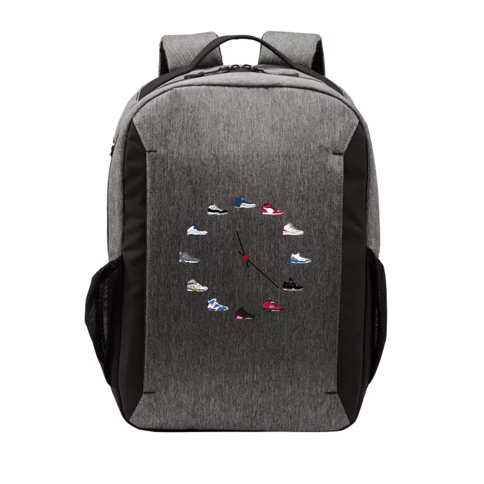 Sneaker Head Clock Vector Backpack