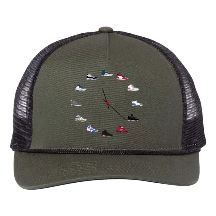 Sneaker Head Clock Retro Rope Trucker Hat Cap