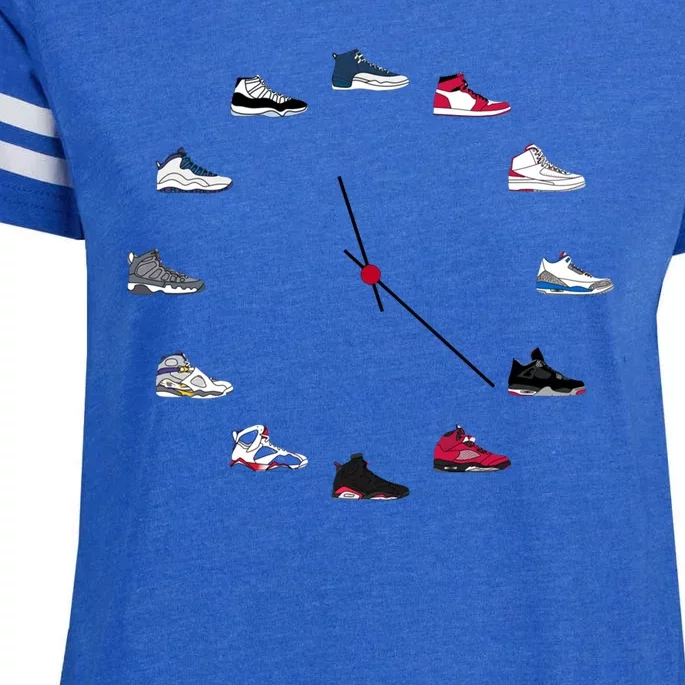 Sneaker Head Clock Enza Ladies Jersey Football T-Shirt