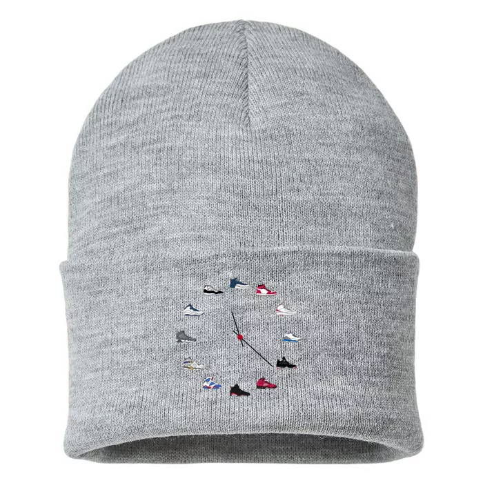 Sneaker Head Clock Sustainable Knit Beanie