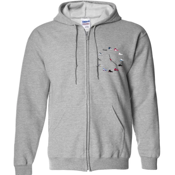 Sneaker Head Clock Full Zip Hoodie