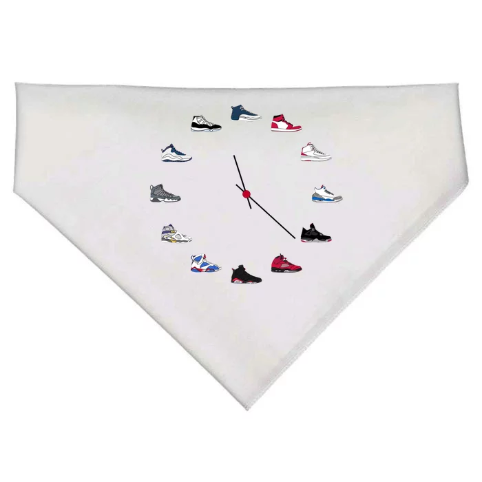 Sneaker Head Clock USA-Made Doggie Bandana