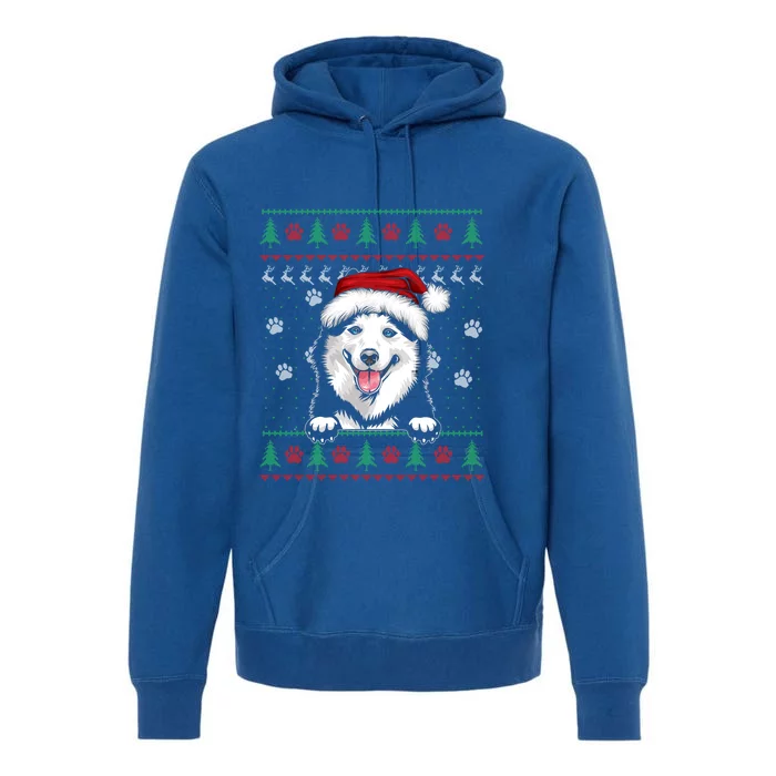 Siberian Husky Christmas Ugly Sweater Funny Dog Lover Great Gift Premium Hoodie