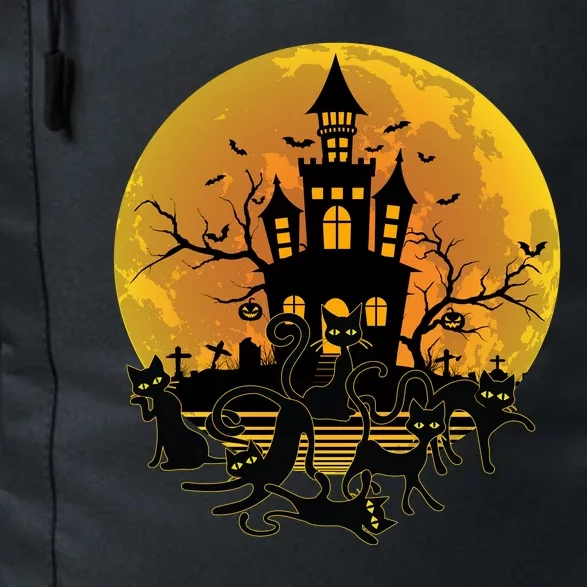 Spooky Halloween Castle Black Cats Daily Commute Backpack