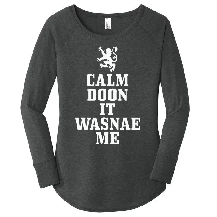 Scottish Heritage Calm Doon It Wasnae Me Scotland Women's Perfect Tri Tunic Long Sleeve Shirt