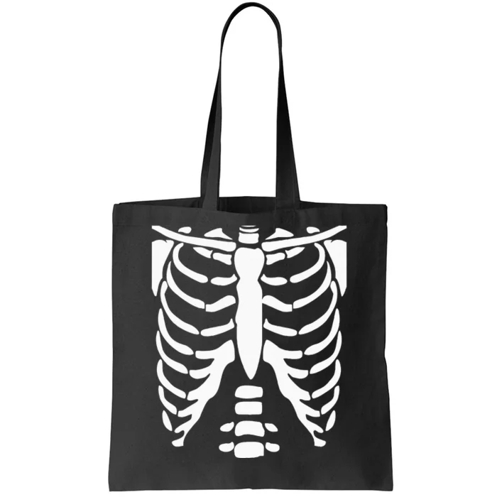 SKELETON Halloween Costume Rib Cage Anatomy Tote Bag