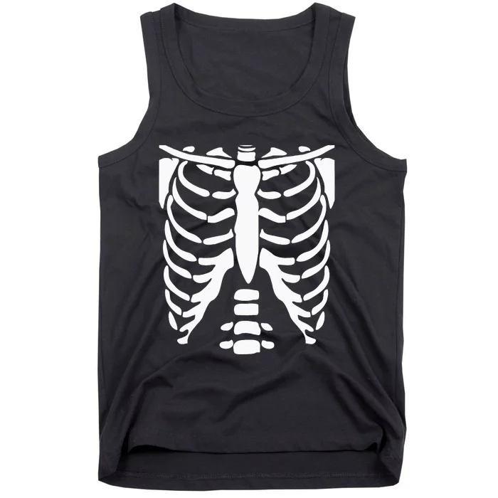 SKELETON Halloween Costume Rib Cage Anatomy Tank Top