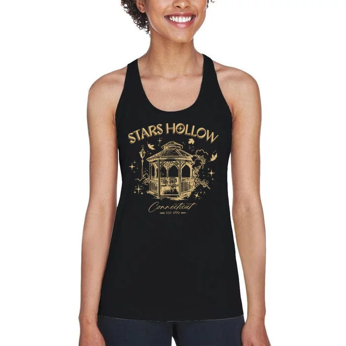 Stars Hollow Connecticut Cozy Fall Women's Racerback Tank