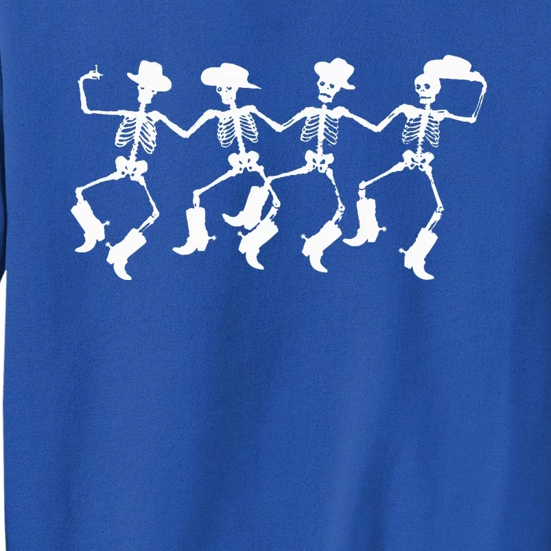 Spooky Halloween Cowboys Skeleton Dance Tall Sweatshirt