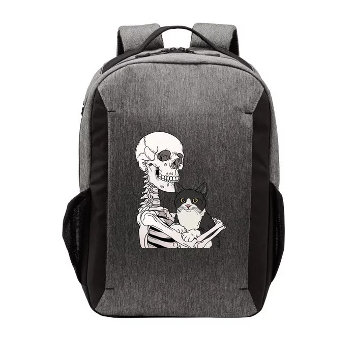 Skeleton Holding Cat Vector Backpack