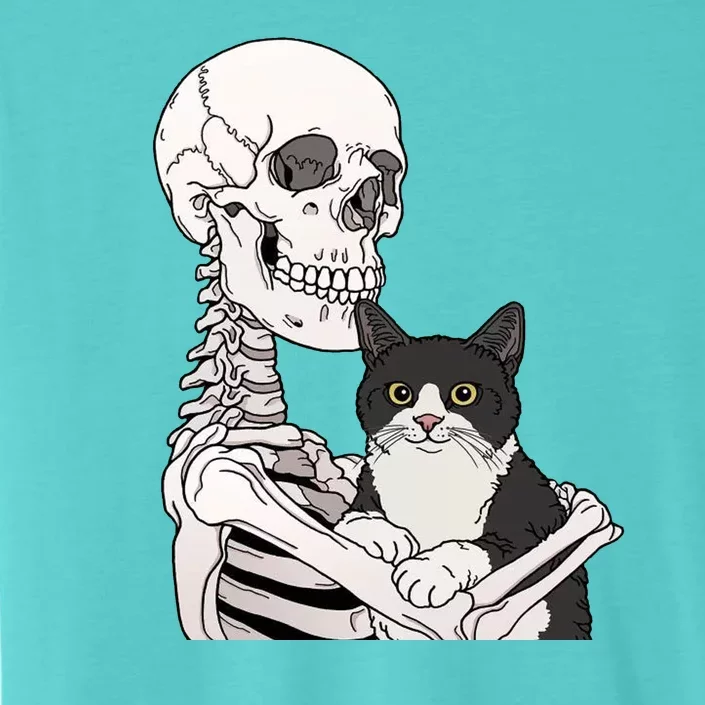 Skeleton Holding Cat ChromaSoft Performance T-Shirt