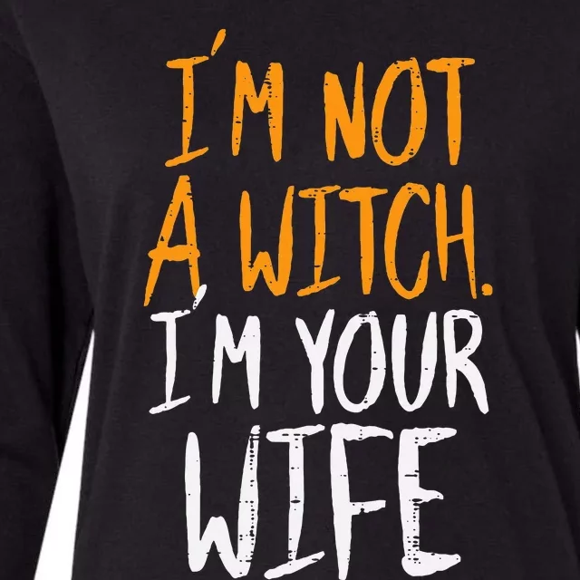 Spooky Halloween Couple Costume Witchy Love Womens Cotton Relaxed Long Sleeve T-Shirt