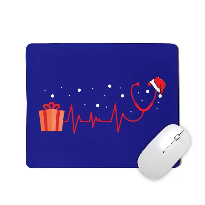 Stethoscope Heartbeat Christmas Nurse Xmas Nursing Cute Gift Mousepad