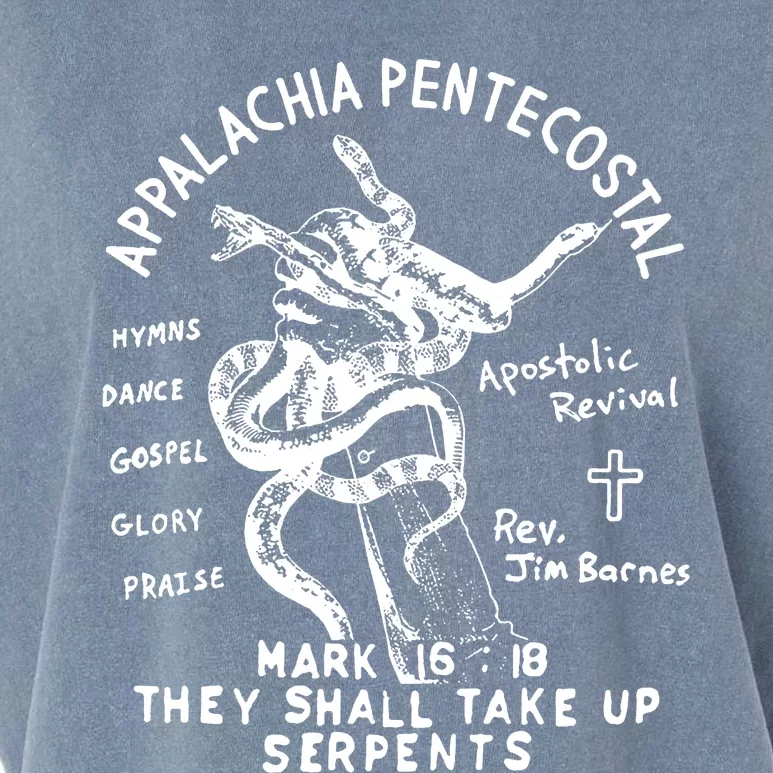 Snake Handling Church Appalachia Pentecostal Garment-Dyed Women's Muscle Tee