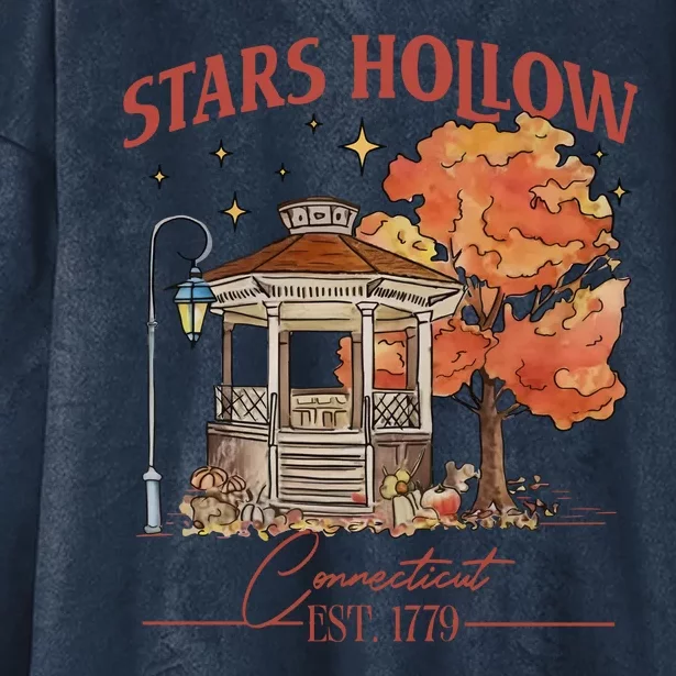 Stars Hollow Connecticut Est 1779 Hooded Wearable Blanket