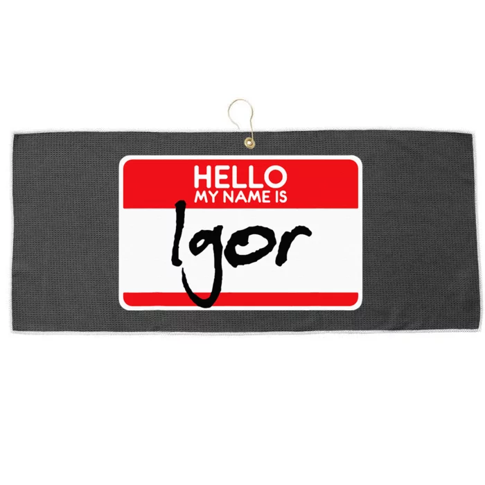 Simple Halloween Costume Idea Horror Film My Name Is Igor Large Microfiber Waffle Golf Towel