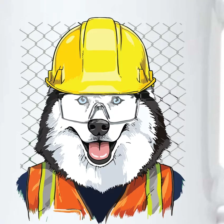 Siberian Husky Construction Worker Siberian Husky Dog Black Color Changing Mug