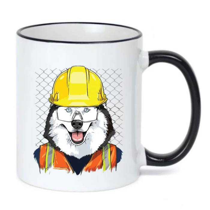 Siberian Husky Construction Worker Siberian Husky Dog Black Color Changing Mug