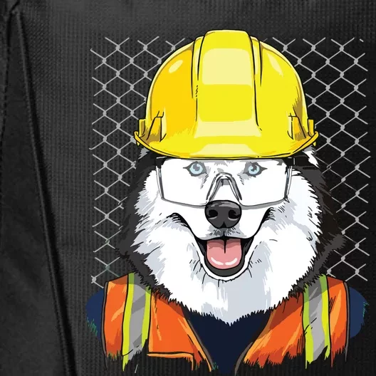 Siberian Husky Construction Worker Siberian Husky Dog City Backpack